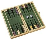 goki HS056 - Backgammon Spiel aus Holz, klassisches Brettspiel, inklusive