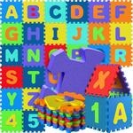 SPIELWERK 86-teilige Puzzlematte Baby Bunt | ABC Matten f&uuml;r Kinder...