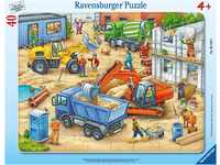 Ravensburger Kinderpuzzle - 06120 Große Baustellenfahrzeuge - Rahmenpuzzle für