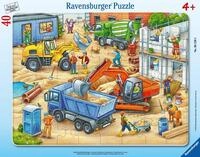 Ravensburger Kinderpuzzle - 06120 Gro&szlig;e Baustellenfahrzeuge - Rahmenpuzzle f&uuml;r
