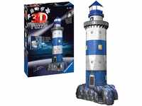 Ravensburger 3D Puzzle 12577 - Leuchtturm bei Nacht - 216 Teile - für Maritim Fans