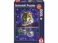 Schmidt Spiele 58233 Wolf im Mondlicht, 1000 Teile Puzzle