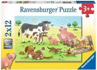 Ravensburger Kinderpuzzle - 07590 Gl&uuml;ckliche Tierfamilien - Puzzle f&uuml;r Kinder ab 3