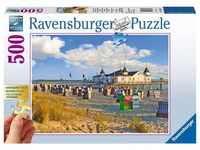 Ravensburger Puzzle 13652 - Strandkörbe in Ahlbeck - 500 Teile Puzzle für