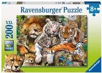 Ravensburger Kinderpuzzle - 12721 Schmusende Raubkatzen - Tier-Puzzle f&uuml;r Kinder ab
