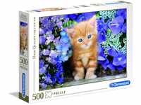 Clementoni 30415 Katze im Blumenmeer – Puzzle 500 Teile,...
