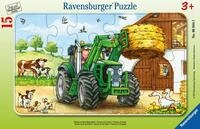 Ravensburger Puzzle Traktor auf dem Bauernhof - 15 Teile Puzzle ab 3 Jahre