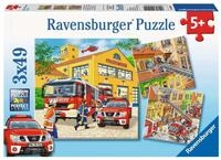 Ravensburger Puzzle Feuerwehreinsatz - 3x49 Teile Puzzle ab 5 Jahre | 3x49 Teile