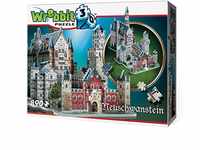 WREBBIT3D , Neuschwanstein Castle (890pc), 3D Puzzle, Ages 14+