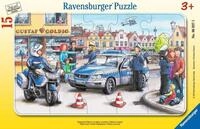 Ravensburger Kinderpuzzle - 06037 Einsatz der Polizei - Rahmenpuzzle f&uuml;r Kinder ab 3