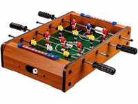 GAMES PLANET Mini-Tisch-Kicker Tischfussball „Dundee, helles Holzdekor, Maße: