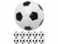 GAMES PLANET Kicker Bälle aus ABS, 10 Stück, Farbe: schwarz/weiß (Klassische