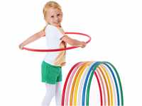 HOOPOMANIA Kinder Hula Hoop Reifen einfarbig [Ø80cm - rot] Hullahuppreifen ab 8