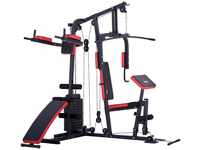 TrainHard® Kraftstation Multistation Fitnessstation Home Gym 65 kg Gewichten...