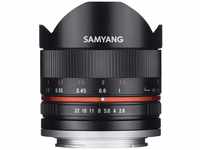 Samyang 8/2,8 Objektiv Fisheye II APS-C Canon M manueller Fokus Fotoobjektiv,