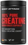 Body Attack Creatin Monohydrat 600 Kapseln - Made in Germany - hochwertiges