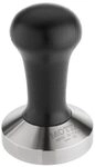 Motta 8100/B Tamper aus Edelstahl, planar mit schwarzem Echtholzgriff, 58 mm