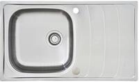 Respekta Miami Edelstahl Sp&uuml;lbecken / 1 Becken Einbausp&uuml;le in 86 x 50