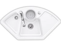 Villeroy & Boch Solo Eck Snow White - 6708 02 KG Keramiksp&uuml;le Exzenterbet&auml;tigung