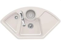 Villeroy & Boch Solo Eck Crema - 6708 01 KR Keramiksp&uuml;le Handbet&auml;tigung