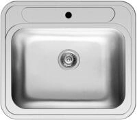 Pyramis 100081530 ATRIA Einbausp&uuml;le Edelstahl, poliert, Weiss, Weiss, (hxbxt):