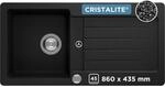 SCHOCK K&uuml;chensp&uuml;le Typos D-100S Onyx 86x43,5 cm | Granitsp&uuml;le aus CRISTALITE