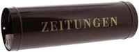 Burg-W&auml;chter Zeitungsrolle mit Seitendeckel, Briefkastenerg&auml;nzung, Rund, Verzinkter