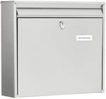 BURG-W&Auml;CHTER Briefkasten ohne Zeitungsfach mit Namensschild, Rostfreier Edelstahl,