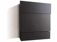Radius Design Briefkasten Letterman 5 schwarz (RAL 9005) mit Zeitungsfach und