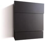Radius Design Briefkasten Letterman 5 schwarz (RAL 9005) mit Zeitungsfach und