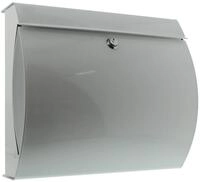 Burg-W&auml;chter Briefkasten mit Zeitungsfach ohne Namensschild, Verzinkter Stahl,