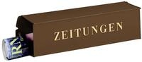 Burg-W&auml;chter Zeitungsrolle mit Metall-Seitendeckel, Briefkastenerg&auml;nzung, Eckig,