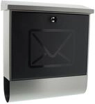 Burg W&auml;chter Briefkasten mit integriertem Zeitungsfach und transluzenter T&uuml;r, A4