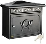 BURG-W&Auml;CHTER Klassischer Briefkasten ohne Zeitungsfach und Namensschild, Verzinkter