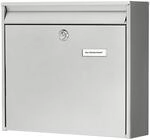 Burg-W&auml;chter Briefkasten ohne Zeitungsfach mit Namensschild, Verzinkter Stahl,