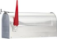 Burg-W&auml;chter U.S. Mailbox mit schwenkbarer Fahne, Aluminium, 892 ALU, Aluminium