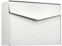 MEFA Briefkasten Letter 112 (Farbe weiß, Postkasten mit Sicherheitsschloss, Brief