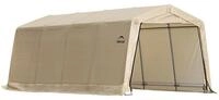 ShelterLogic Folien Zeltgarage Ger&auml;tehaus | Grau | 610x300x240 cm