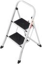 Hailo K20 BasicLine Stahl-Trittleiter, 2 Stufen, Sicherheitsb&uuml;gel, Klappsicherung,