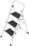 Hailo HobbyStep Stahl-Klapptritt-Leiter - 3 breite Stahl-Stufen mit
