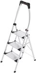 Hailo K100 Topline Alu-Klapptritt-Leiter - 3 extra gro&szlig;e Stufen bis 150kg -
