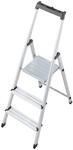 KRAUSE Stehleiter Solidy, 3 Stufen, 126214 Silber