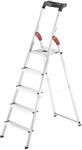 Hailo L60 StandardLine Alu-Sicherheits-Stehleiter - Leiter 5 Stufen belastbar...