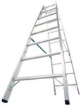 KRAUSE leb920 doppelte Leiter mit 2 x 8 Leiter, 2.2 m H&ouml;he Leiter Trittstufe,...