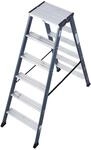 KRAUSE Doppelleiter Sepro D eloxiert, 2 x 6 Stufen, 125835