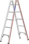 Hymer Sprossenstehleiter 2x5 Stufen (beidseitig begehbar, kippsichere...