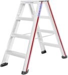 Hymer Stufenstehleiter 2x4 Stufen (beidseitig begehbar, Spreizsicherung, gro&szlig;e