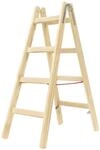 Hymer Holz Sprossenstehleiter 2x4 Sprossen (Leiter beidseitig begehbar,