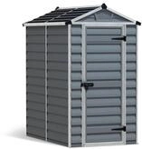 Canopia by Palram Ger&auml;tehaus Skylight 4x6 Ger&auml;teschuppen Metall 176x120x203 cm Grau