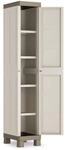 Keter Excellence Kunststoffschrank, schmal, 1 T&uuml;r, beige/Taupe, 33 x 45 x 182 cm